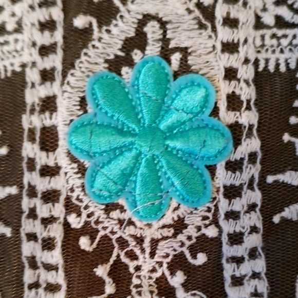 Hamsa Embroidered and Patchwork Artisan Cotton Tunic Shirt Size Medium - Picture 11 of 12